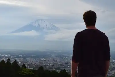 Small photo of Alex at Mount Fuji