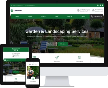 Gardener Website Device Mockup